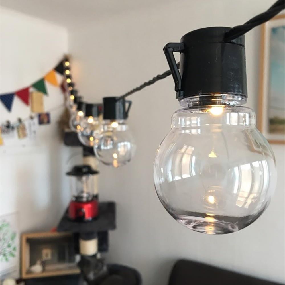 Vitt ljus / varmt ljus vattentätt robust led-ljusslinga stränglampor globlampor glödlampa 6m bakgård trädgårdsdekoration inomhus