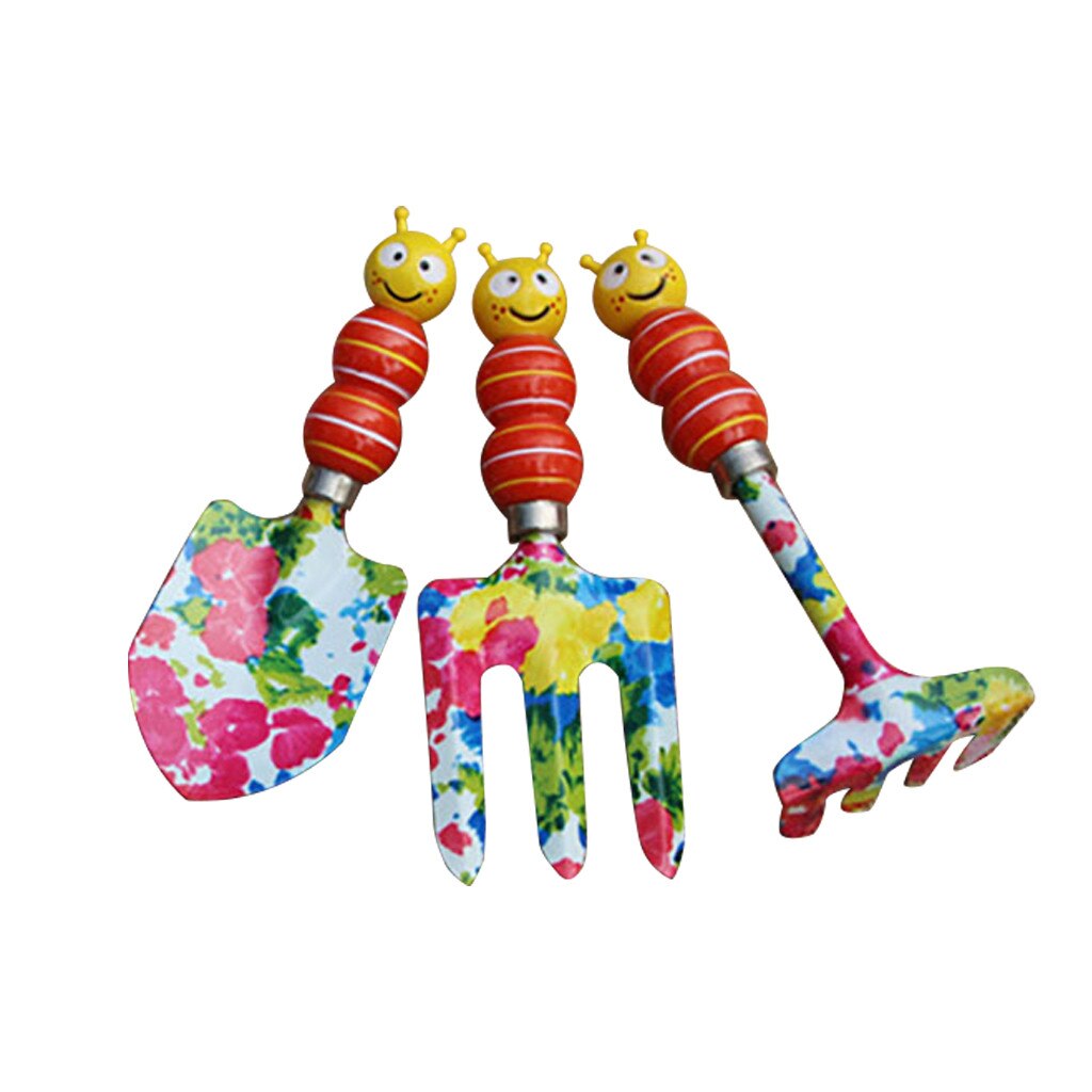 Jouet magique pour enfants, petite pelle, râteau, outil de plage amusant, poignée en plastique, jeu de jardinage en métal: YELLOW