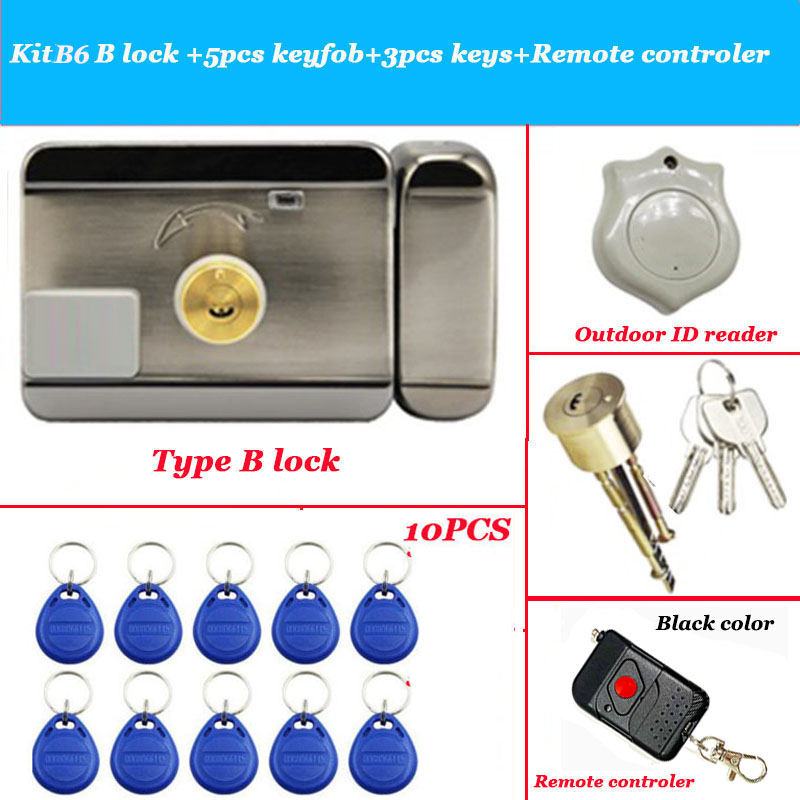 Serratura elettronica alimentata a batteria AA Apricancello Serratura con telecomando senza fili opzionale Serratura ID 125Khz Serratura per stanza invisibile: Rosso