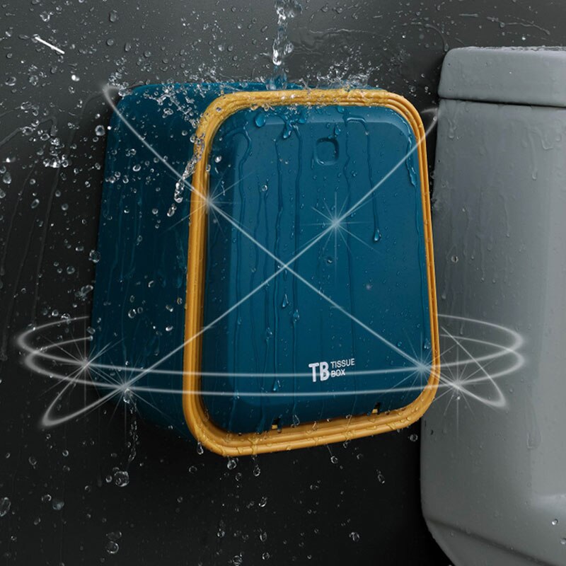 Tissue Box Household wall Mounted Tissue Box Waterproof Tissue Box For Double-layer Toilet Non Perforated Tissue Storage Box