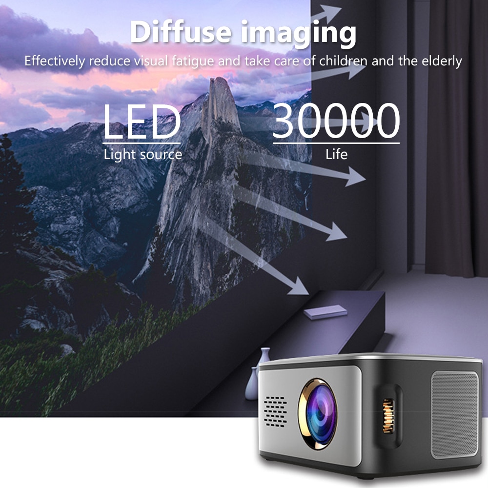 SD40 Lcd Projector HDR10 Led 1080P Home Theater 500 Lumens 1000:1 Contrast Ratio Met Hd Usb-poort Met Stereo luidsprekers