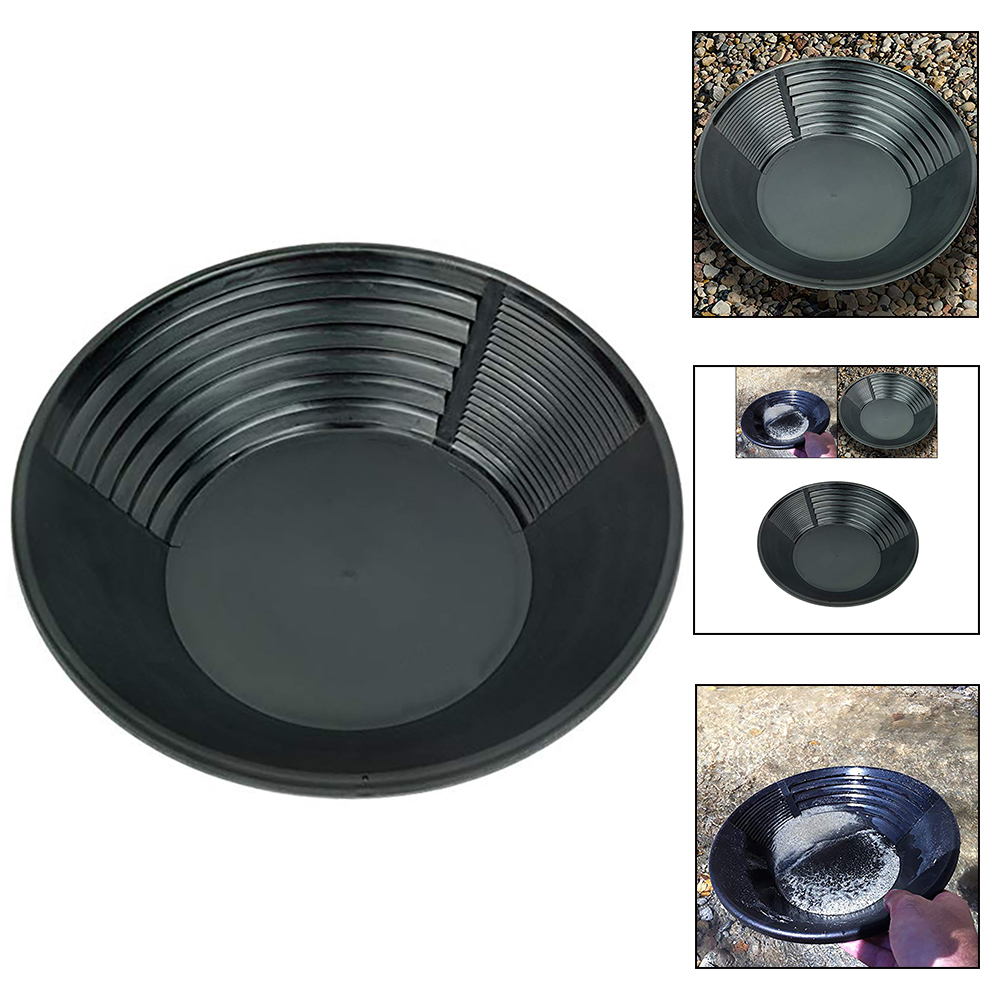 Plastic Gold Basin Nugget Mining Pan Dual Riffle Dredging Prospecting River Tool