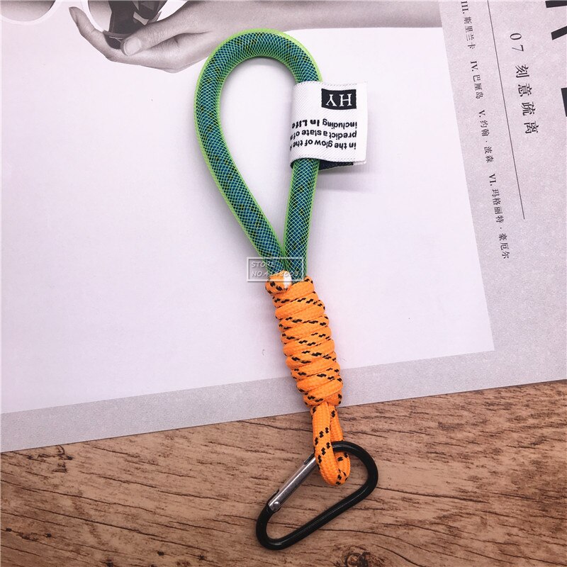 Llavero fluorescente con cordón para llaves, correa de cuello corto para llaves de coche, bolso para niños, colgante, para amigos
