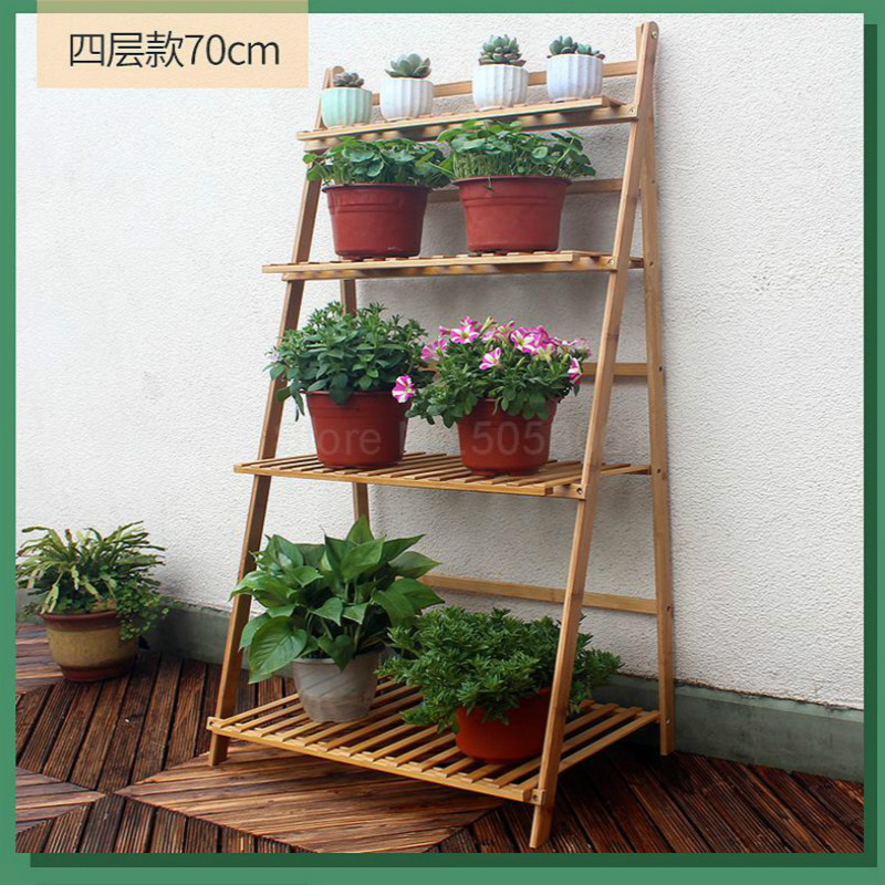 Stojak na doniczki bambusowe z litego drewna wielowarstwowa przestrzeń kryty balkon salon zielona podłoga rozwalać się w kwiaty robić postawienia na półkę