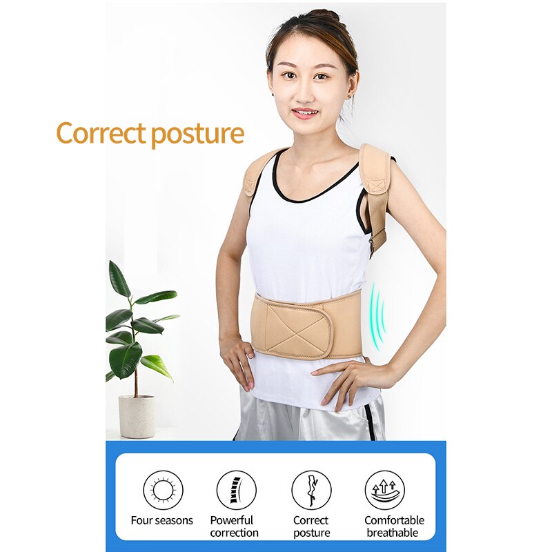 GOOPEEG Bauchweggürtel - Rückenstütze Mit Haltungskorrektor