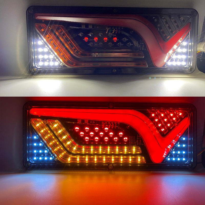 2pcs 12/24v dynamische LED LKW Rücklicht Blinker hintere Bremslichter Rückfahr leuchte Anhänger LKW Bus Wohnmobil Wohnwagen