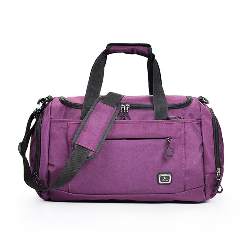 Cross Border Travel Bag Men Large Capacity Hand Short Trip Travel Bag Women's Sports Bag Gym: Purple