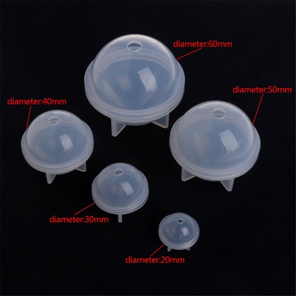 Moule en silicone pour boule de sphère bricolage, artisanat en résine, décoration de moule exécutif, 5 Tan, 20mm, 30mm, 40mm, 50mm, 60mm