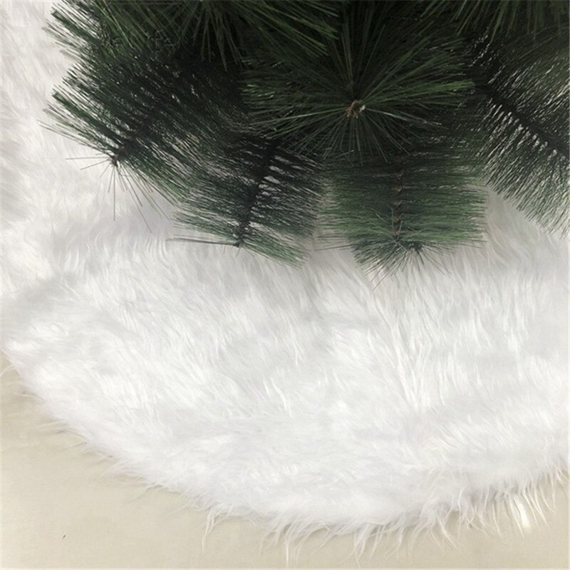 78cm 90cm 122cm julgran plysch kjol snöig vit lyx fuskpäls julgransmatta för dekoration