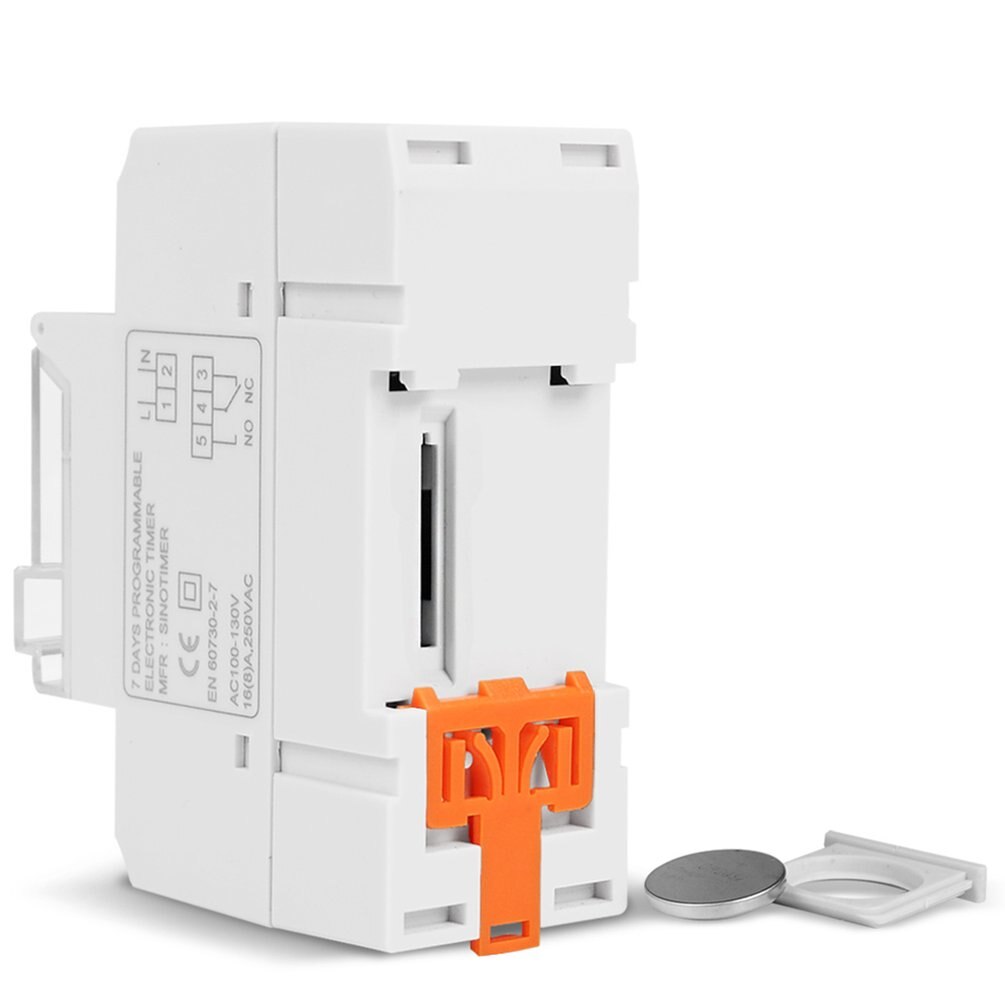 SINOTIMER Digital Timer Switch Electronic Weekly 7 Days Programmable Relay Timer Control DIN Rail Mount DB Boards Timing Device
