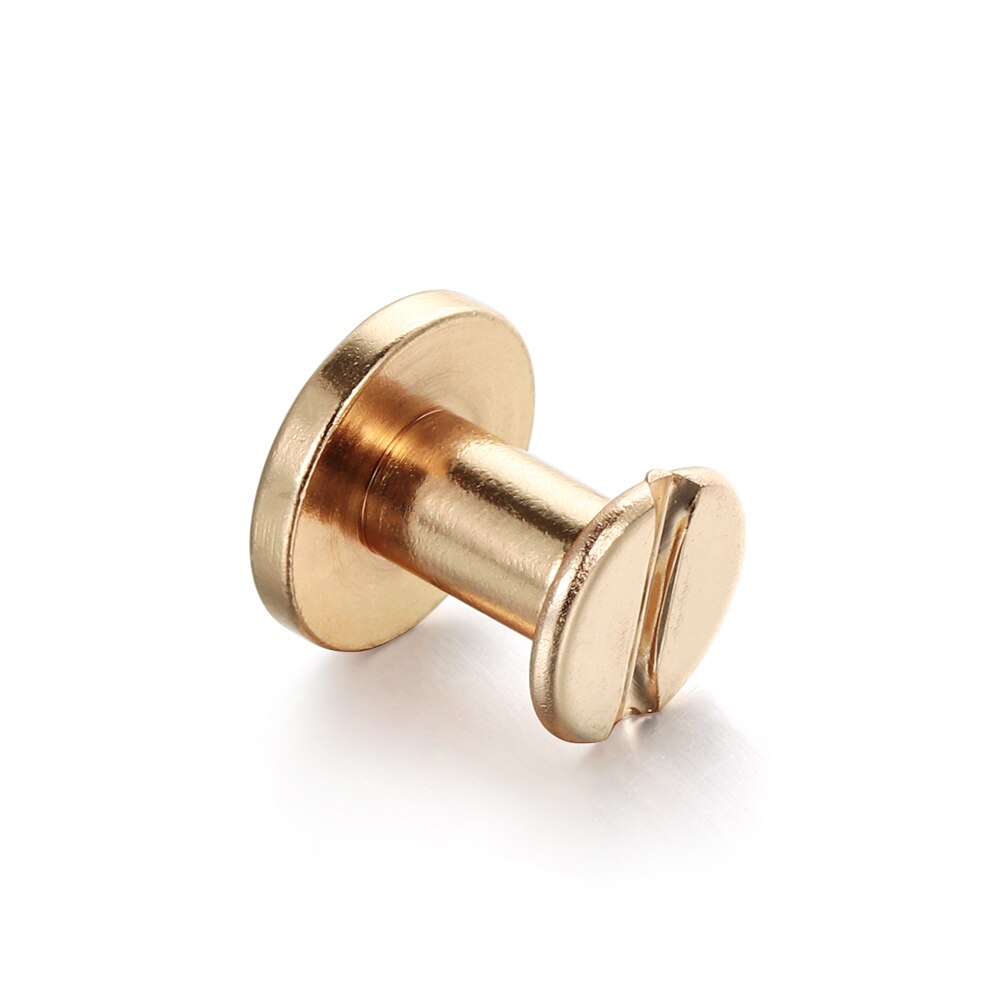Vis en laiton massif 5/6/8mm 10 pièces | Clou à tête ronde, Rivets, vis artisanal cuir boulon, vis pour livres, sac à vêtements bricolage