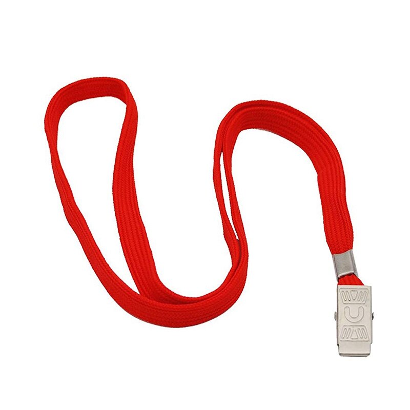 Lanyards 50 PCS Abzeichen Lanyards mit Clip Büro Neck Flache Groß Lanyard mit Abzeichen Bulldog Clip