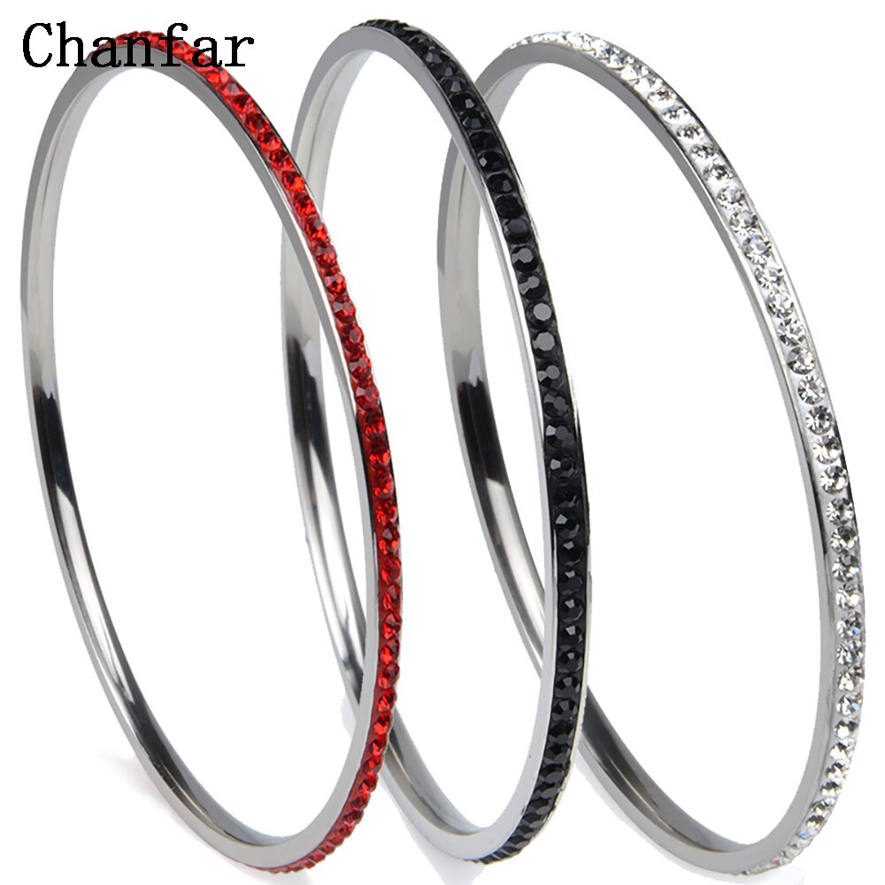 Chanfar 1 Reihe Klassische Edelstahl Armreif Frauen Elegante Runde Liebe Armreif Schmuck