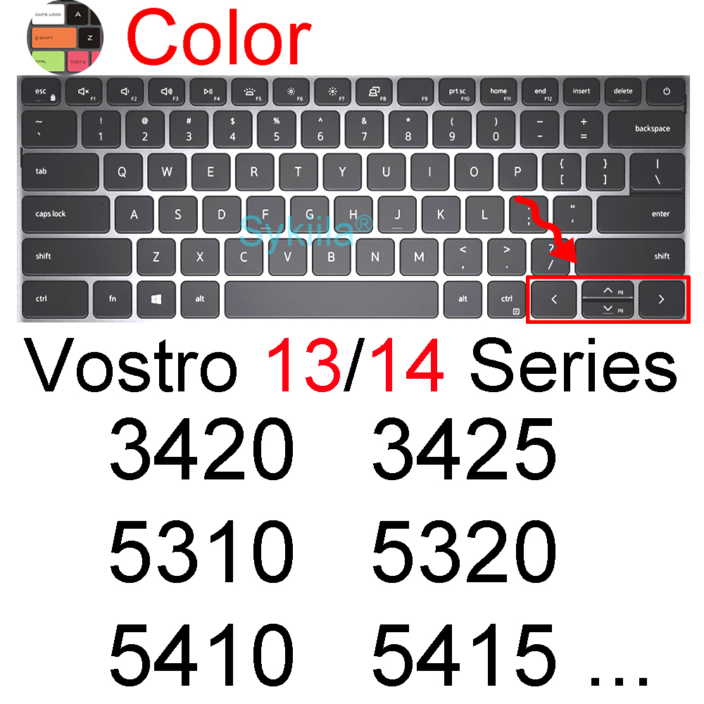 Coque de protection de clavier pour Dell Vostro 13 14 3000 5000 7000 5310 5410 5415, accessoire d&#39;ordinateur portable silicone TPU: Color 2019-2020
