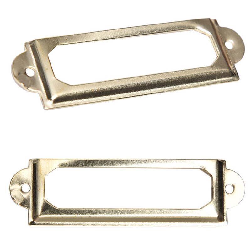 Porte-étiquette en laiton doré Antique, 10 pièces, porte-étiquette en métal doré, pour armoire, tiroir, boîte, boîte, poubelle