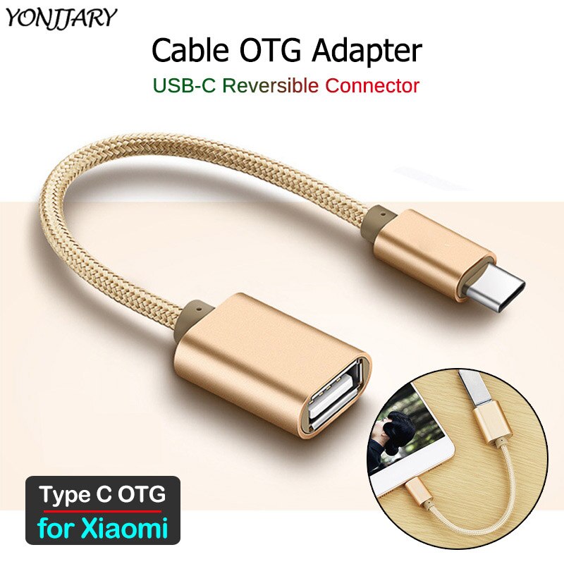 USB-C OTG Adapter Cable for Xiaomi Mi 9 10 11 9T 10T 11T Pro Lite Poco X3 Pro F3 M3 M4 Pro 5G Type C USB OTG Cable Converter