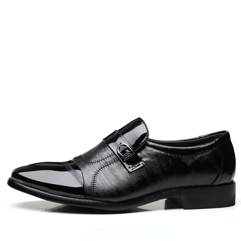 Zapatos GOODRSSON de cuero genuino de PU para hombre, trajes de Punta deslizante para hombre, zapatos de negocios para hombre, zapatos de hombre , zapatos oxfords clásicos para hombre: 10