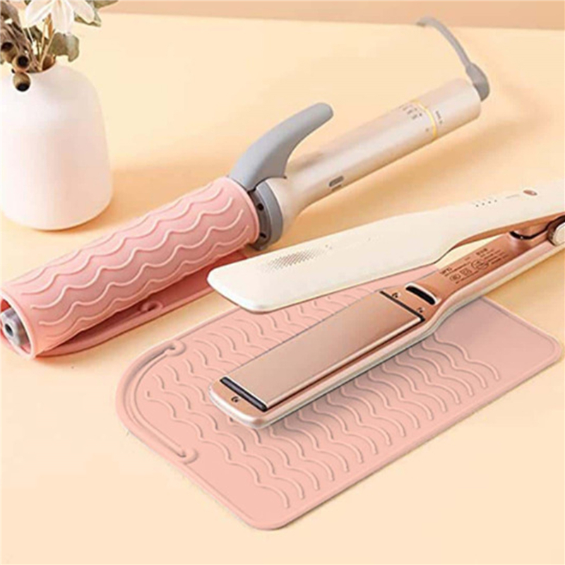 Portable Silicone Heat Resistant Mat Hair Straightener Curler Insulation Pad Non-Slip Anti Heat Mat Hair Styling Tool For Travel