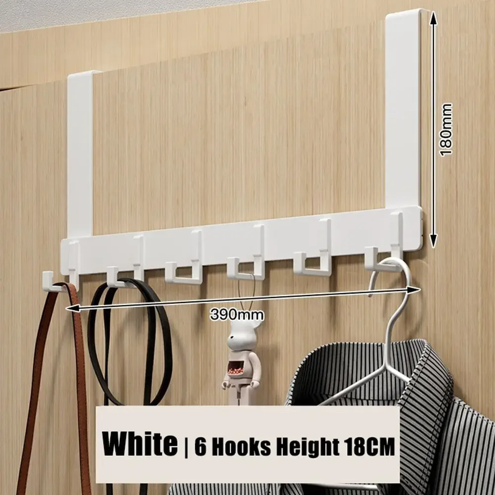 Türhänger, Aufbewahrung, 6 Haken über der Tür, Kleidung, Mantel, Hütte, Handtuchhalter, Heim-Organizer, Gestell, Badezimmer, Küche, Zubehör, Halfter: Licht Grau
