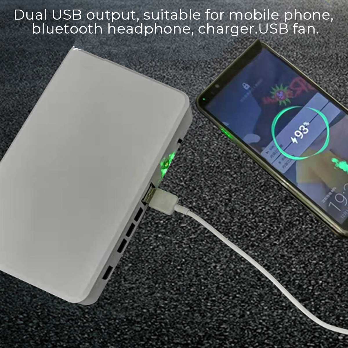 Solar Panel Generator Lighting Kit USB Solar Charger with 2 LED Light Bulb Emergency Light +5V 1.5A Output Phone Charger