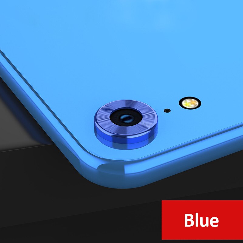 Full Coverage Aluminum Phone Camera Lens Protection Cases Ring Plating Protector for IPhone XR X XS MAX 7 8 Camera Case Cover: Blue