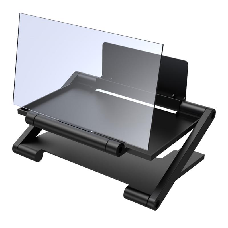 1PC Screen Amplifier Foldable Screen Magnifier Bracket Adjustable Universal Screen Enlarger Stand, Black