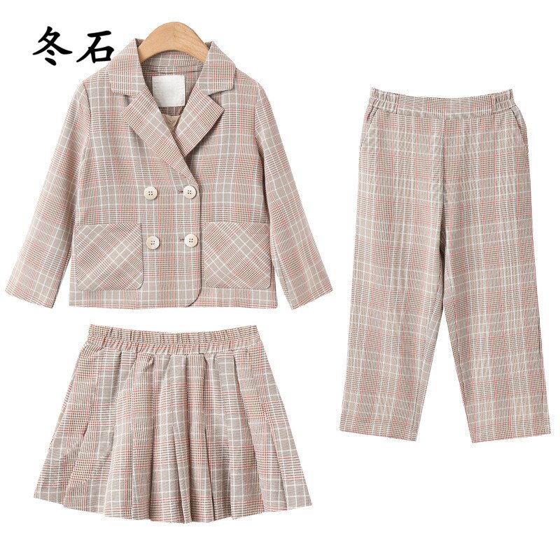 Tiener Meisjes Kleding Set Herfst Meisjes Plaid Suits Jassen Broek School Trainingspak Meisjes Kleding Kinderkleding 8 10 Jaar