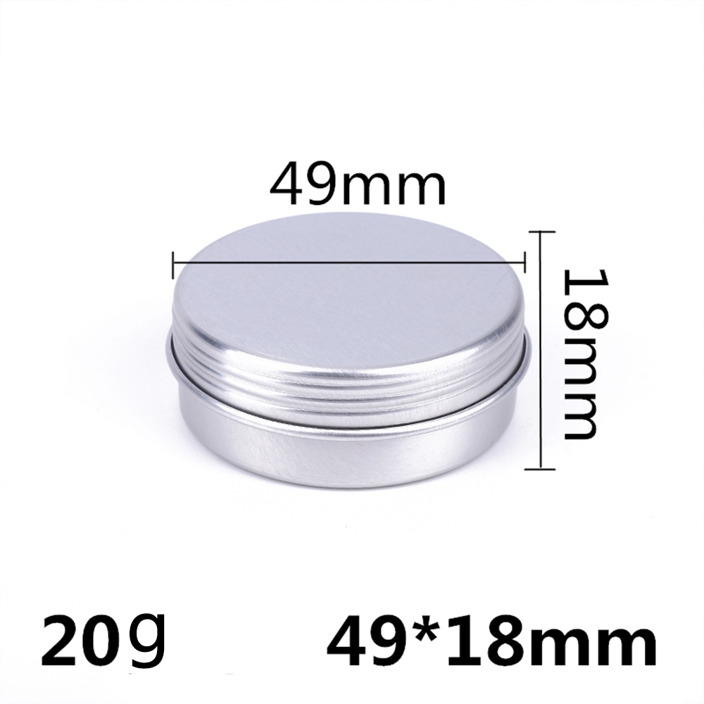 Boîte ronde vide en aluminium Portable, boîtes en métal et étain, bricolage crème argent, boîtier en aluminium, 5/10/15/20/30/50/60/80/100/110/150/200g: plastique / kaki foncé