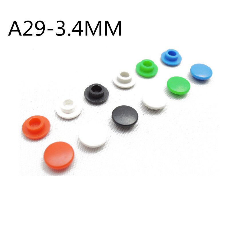 20Pcs 6X6X5/5.5/6/7mm Round Tactile Push Button Switch Cap Micro button Cap Momentary Tact Cap red gray blue black white yellow