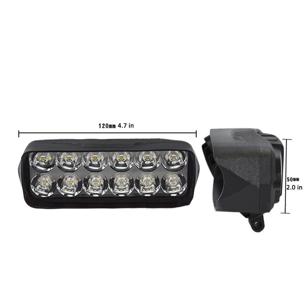 Motorcycle Headlights 18W 12LED LED Work Light Bar Headlight Driving Lamp Waterproof Moto Headlight Lamp Fog 7000K Spotlight