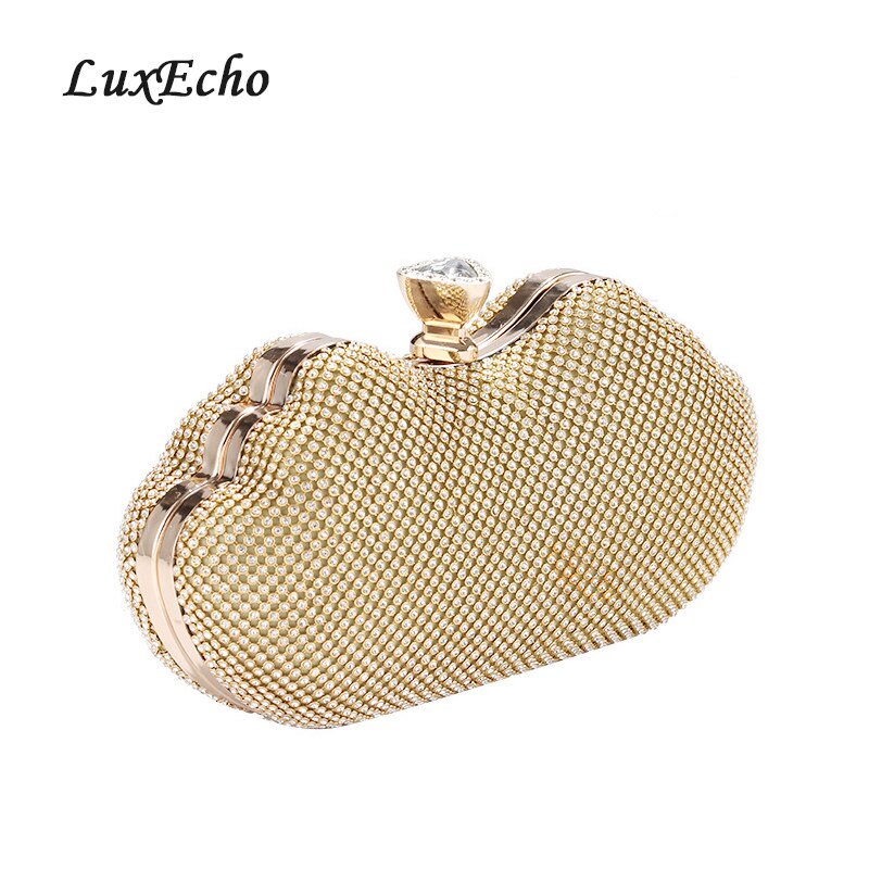 Luxecho Mode Dame Tinnen Parel Diner Tas Hand Met Een Schouder En Schuine Straddle Tas Bruid Party Bag