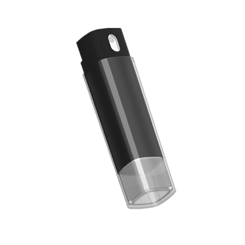 Protable 2in 1 skærm ren sprayflaskebeholder til mobiltelefon computerskærm opbevaring mikrofiber klud støvfjernelsesværktøj: Grå