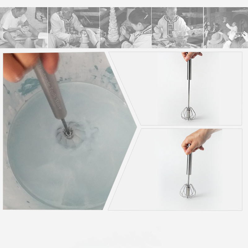Pottery Art Glaze Mixer Manual Telescopic Glaze Mixer DIY Ceramic Crafts Making Stirrer Handheld Mini Mixer Glaze Mixing Tools