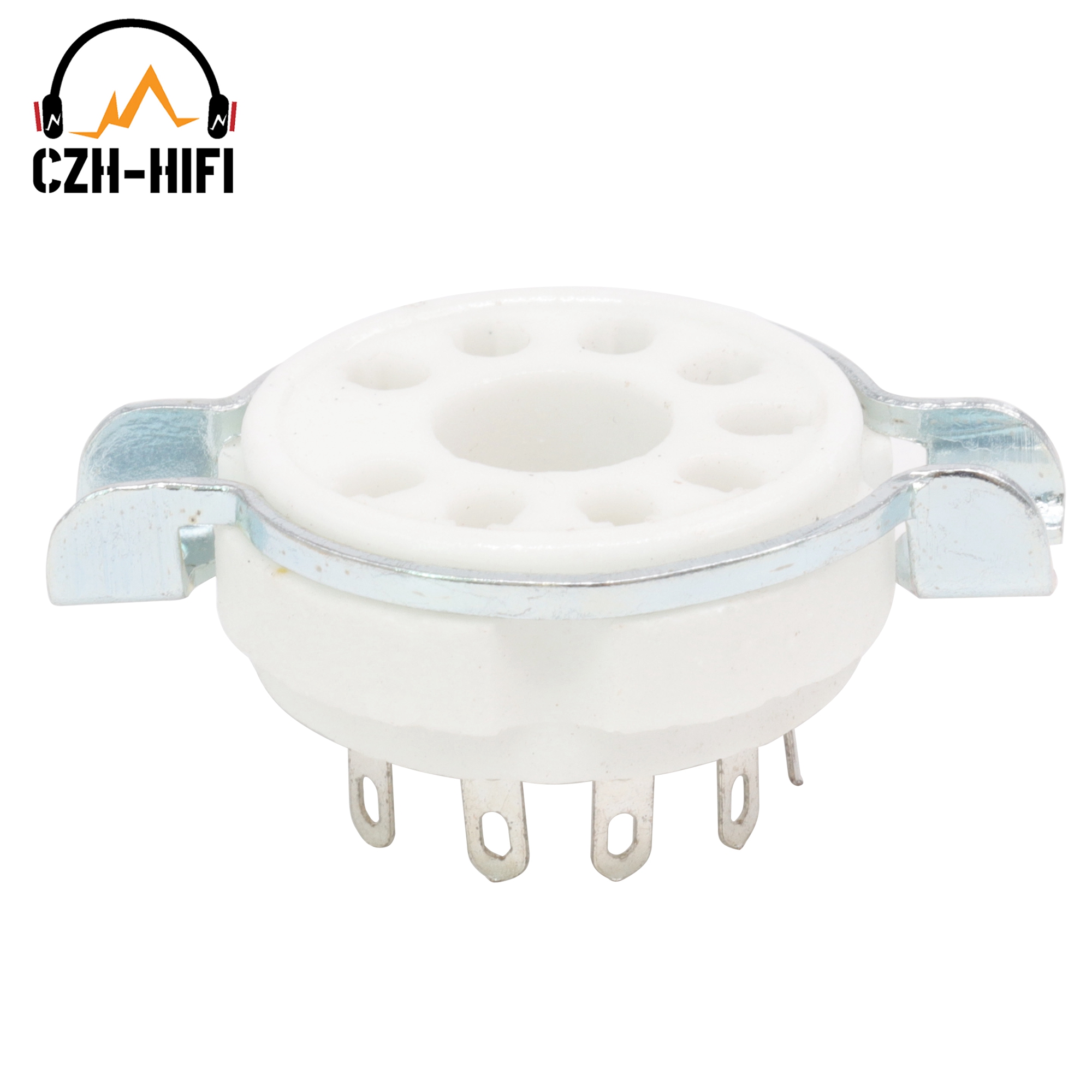 9pin Ceramic Tube Socket Valve Base for EL504,EL519,PL519,EL502,6LQ6,7868 Vintage Audio Amplifier DIY PCB Chassis Mount