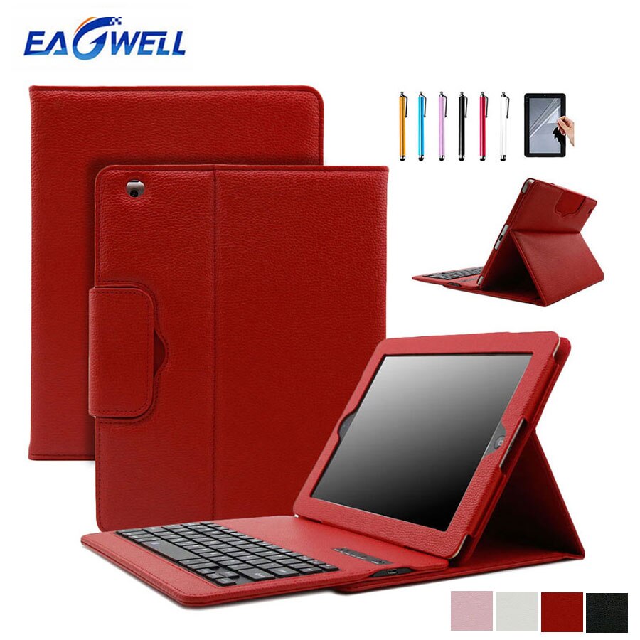 Funda para teclado para iPad Mini 1 2 3, 2 en 1, 7,9 pulgadas, Bluetooth, PU, funda de soporte de cuero, teclado inalámbrico