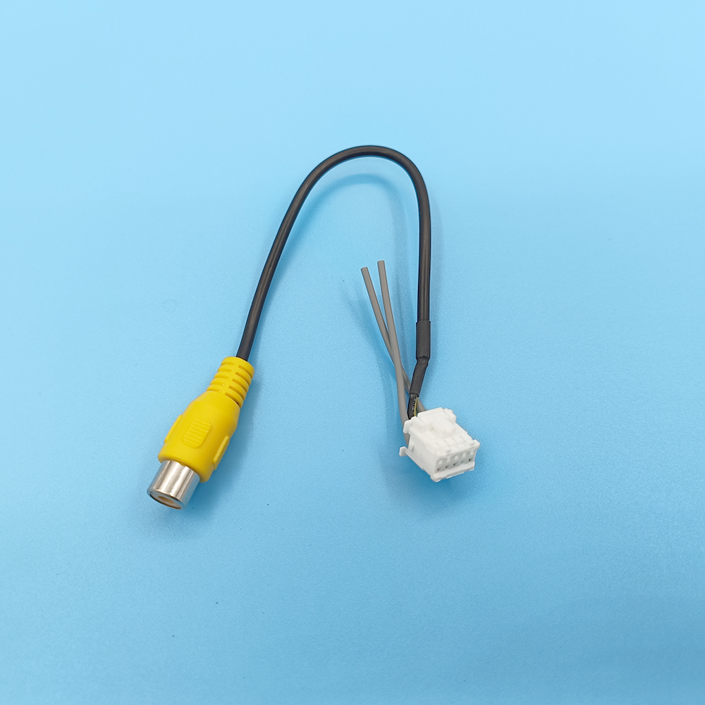 Cable RCA de coche para Radio Android, accesorios universales para coche, adaptador de Cable de entrada de vídeo de cámara de 10 pines, conector de cableado