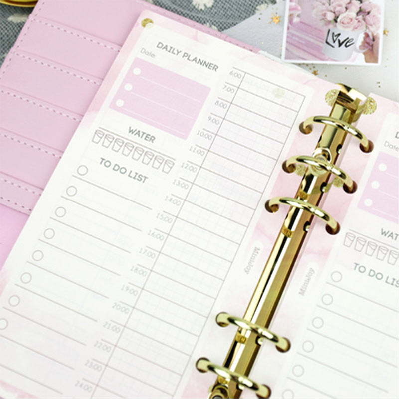 Yiwi 40 SHEET Fantasy Diary Plan Timeline Filler Pages A5/A6 Spiral Notebook Filler Paper For Filofax Diario Planner Inner Pages