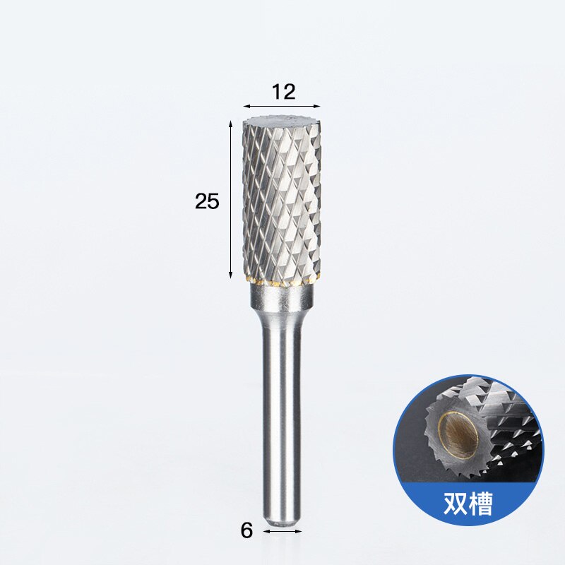 1pc-free vhm tungsten staal frees, 6mm schacht EEN soort Metalen elektrische slijpen hoofd, polijsten tool: AX1225M06