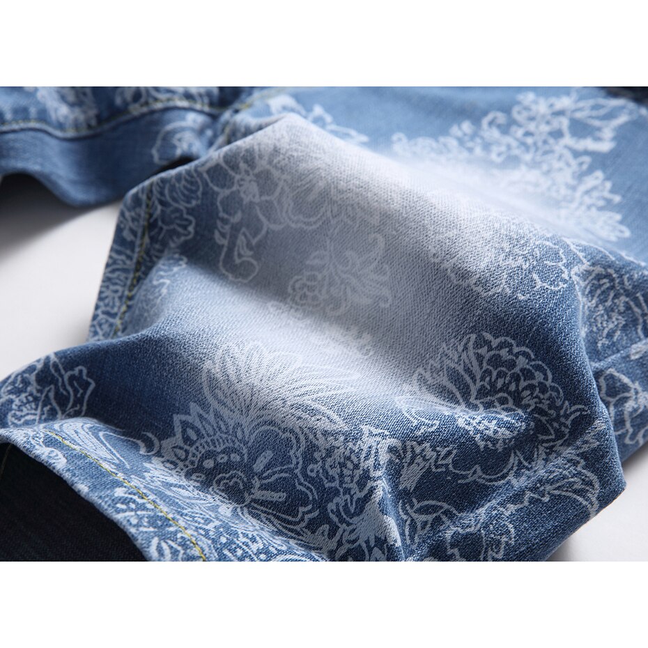 Sommer Herren Kurze Jeans Gedruckt Denim Jeans kurze Hose Hüfte hüpfen Streetwear Denim kurze Hose