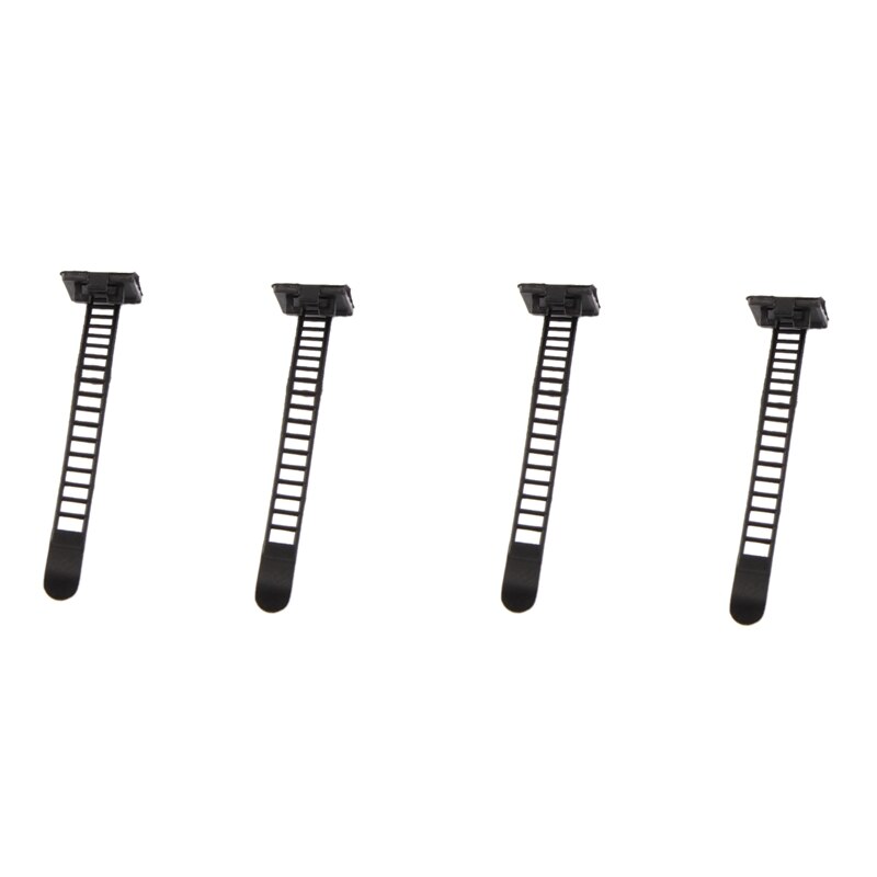 20Pcs Black Sticky Adjustable Wire Ties Cable Clips Clamp Plastic Self Adhesive Cable Ties Fix Holder Clips