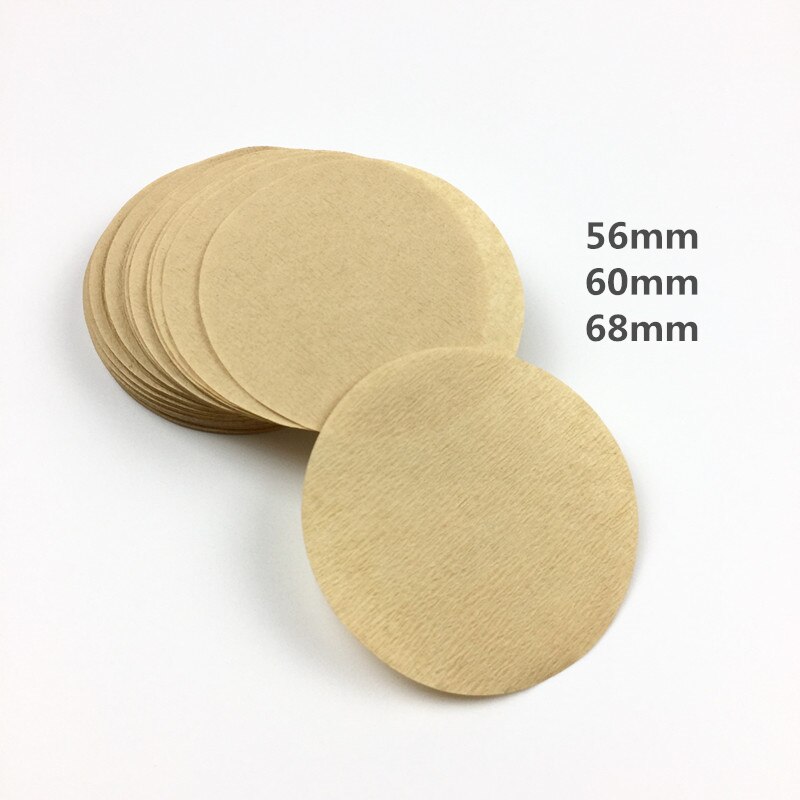 Filtros de papel de filtro de café redondos de 56mm, 60mm y 68mm para cafetera Espresso V60, herramientas de filtros, filtro de papel Café Moka, 200 Uds.