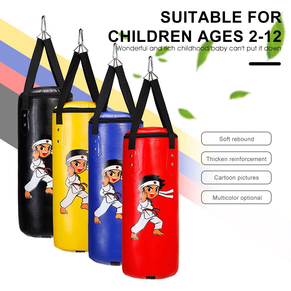Empty Kids Boxing Sandbag Home Fitness Hook Hanging Kick Punching Bag Boxing Training Fight Karate Punch Muay Thai Sand Bag