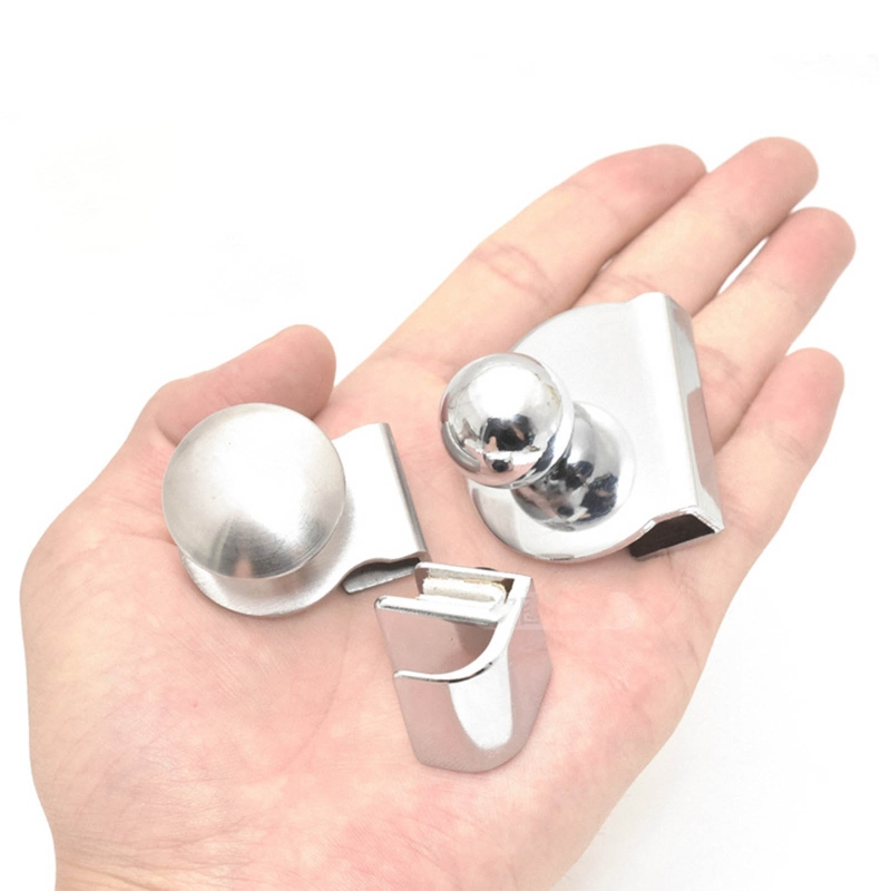 Glass Door Handle/Clamp Glass Showcases Cabinet Drawer Metal Pulls No Drilling