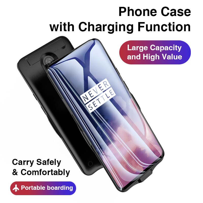 Power Case For Oneplus 7T Pro Slim Backup Battery Charger Power bank Back Cover for One Plus 7T 1+7T Back clip battery Cases