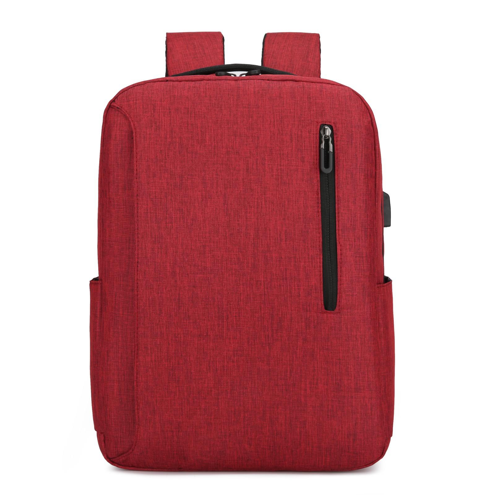 Male Backpack Nylon 15.6 Inch Laptop Men Backpack Usb Rucksack Male Anti Theft Bagpack School Bag Fo Teenager Boys: Red