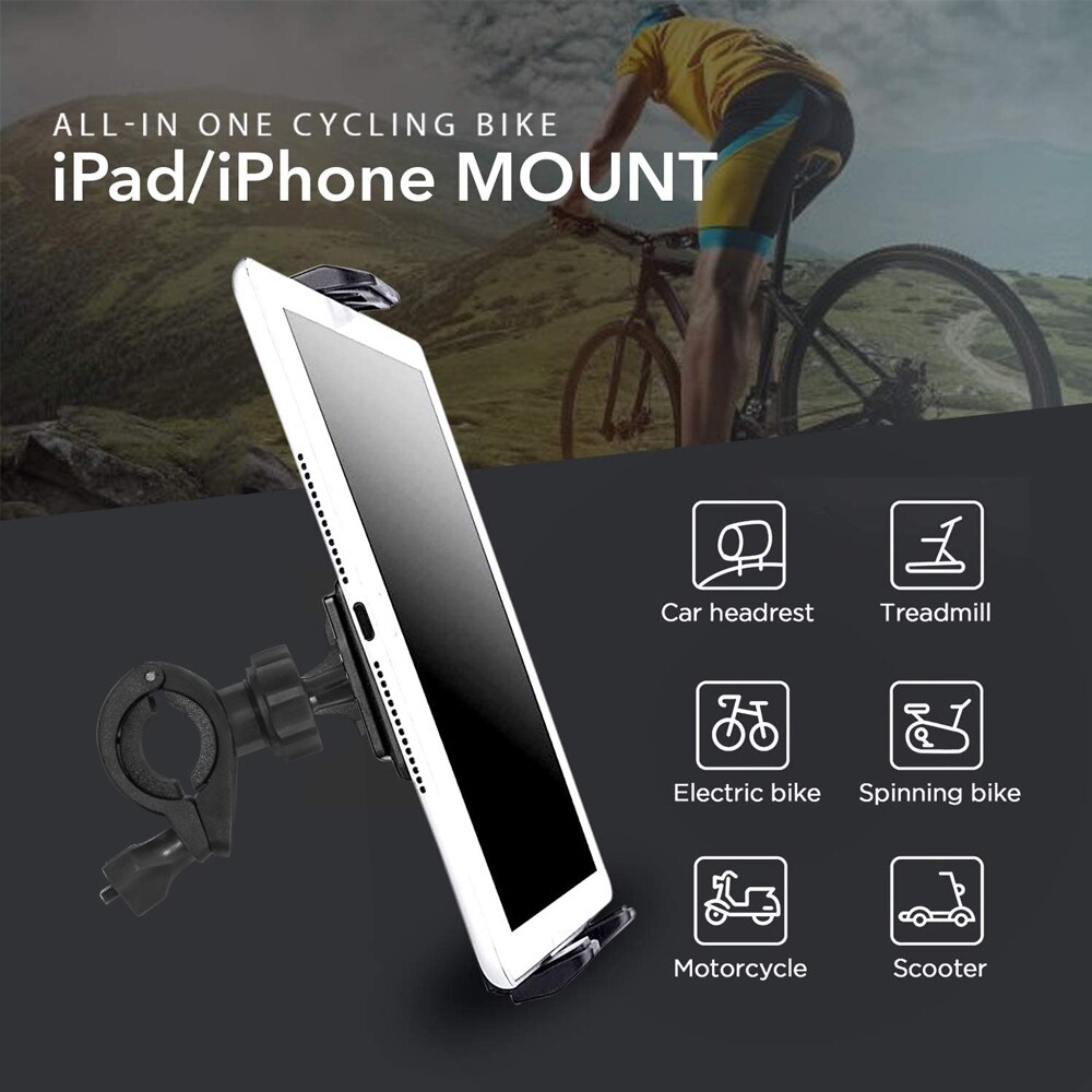 Supporto universale per tapis roulant per bici per iPad Pro supporto per Tablet regolabile per bicicletta da 4 - 12 pollici Samsung per supporto Huawei