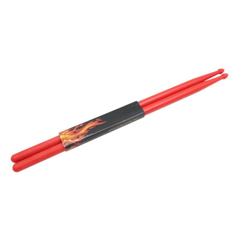 1 Pair 7A Maple Wood Drums Sticks Adult Smooth Anti Slip Portable Drumsticks For Electronic Jazz Drum Kit Drummer Accessories: Red 2