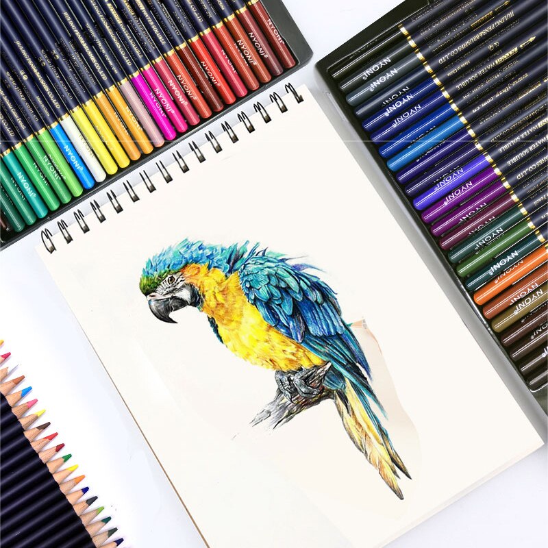 24/36/48/72 Kleur Beroep Tekening Potloden Set Water Oplosbare Kleuren Potlood Set Geschenkdoos Hand-geschilderd Leren Leveranties