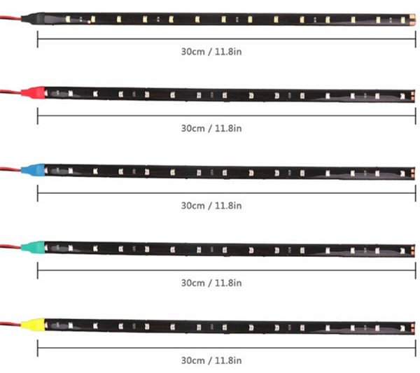 AUTO LED strip soft led AUTO strip 30cm Koplampen decoratieve strip bar blauw groen rood geel wit auto zacht licht strip dag licht