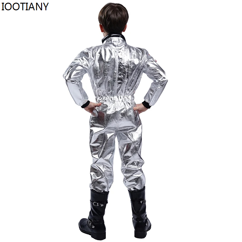 Costume da astronauta per bambini, gioco di ruolo, costume da astronauta per halloween, tuta intera, costume da astronauta per ragazzi, set per spettacoli teatrali e feste di carnevale